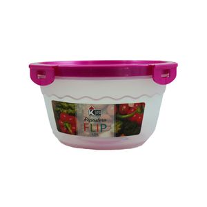 Repostero flip redondo 1.3lts fucsia perlado (931928f6)