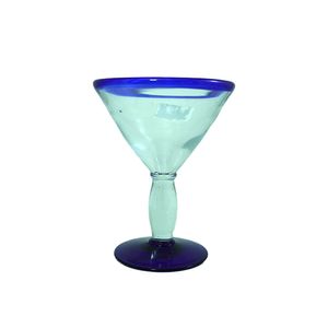 Copa vidrio martini azul