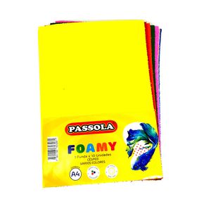 Foamy a4 cesped x 10 v/colores passola (foa151)