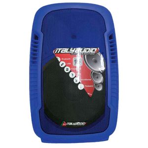 CAJA ITALY AUDIO 15  pulg RECARGABLE AZUL BATERIA 12V INCLUYE 2XVHF MIC Y PEDESTAL  ELITEPORTABLE-BL