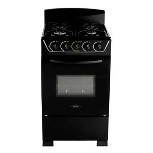 COCINA 4Q 20 pulg NEGRA MESON ACERO INOX HACEB  SP-V GAS