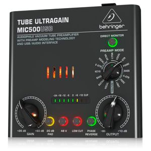Preamplificador Behringer MIC500USB-UL | Color Negro