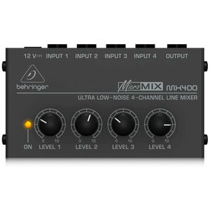 Mezclador de línea de 4 canales de ruido ultra bajo BEHRINGER MICROMIX 4 CANALES  MX400