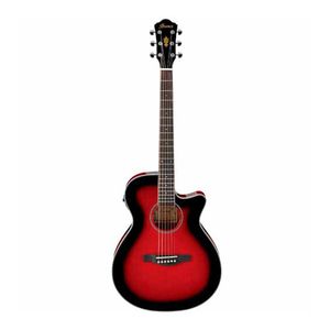 GUITARRA ELECTRICOACUSTICA IBANEZ/ 21 TRASTES/ROJO CON NEGRO SATINADO  AEG8E-TRS