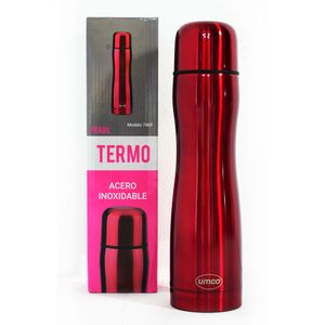 TERMO AC INOX COLOR ROJO 1000ML UMCO  7469