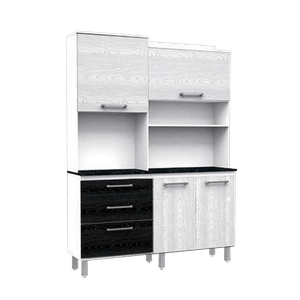 Kit de Cocina 4PC 3 cajones INOVARE color Blanco/Negro