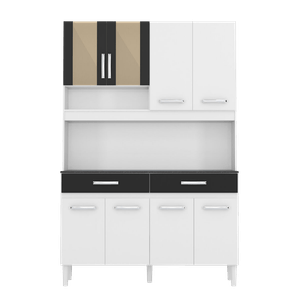 Kit de Cocina BARI 8 puertas color Blanco/Negro