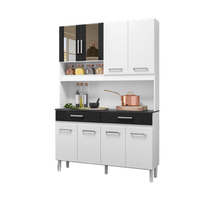 Kit de Cocina BARI 8 puertas color Blanco/Negro