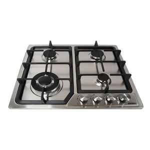 ENCIMERA DE VIDRIO DE TEMPLADO 4 HORNILLAS GLASS BLACK