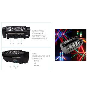 DOBLE BARRA LM30A DJ RGBW LED MOVIL BEAM 8SPIDER