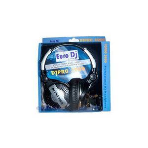 AUDIFONO EURO DJ/PLATEADO CON NEGRO  DJPRO-3000