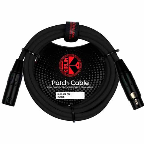 CABLE-KIRLIN-26AWG-3-PIN-DMX-CABLE-10M-NEGRO--DMX631-10MBK