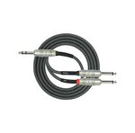 CABLE-KIRLIN-1-4-pulg-TRS-PLUG---2X-TRS-PLUG-3M-NEGRO--Y340PR-3MBK