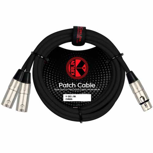 CABLE-KIRLIN-Y-XLR-F---2X-XLR-M-2M-NEGRO--Y303-2MBK