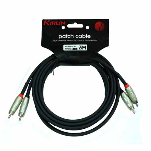 CABLE-KIRLIN-DE-CONEXION-24AWG-2xRCA-PLUG---2x-RCA-PLUG-3M-NEGRO--AP401PR-3MBK