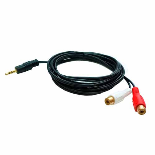 CABLE-3.5MM-PLUG-A-2RCA-JACK-6FT--AV208