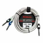 CABLE-KIRLIN-1-4-pulg-TRS-PLUG---2X-1-4-pulg-MONO-PLUG-3M-BLANCO--LGY336-3MWH