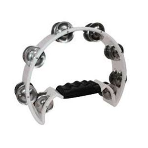 DOUBLE CUTAWAY TAMBOURINE BLANCO  MT1-WH