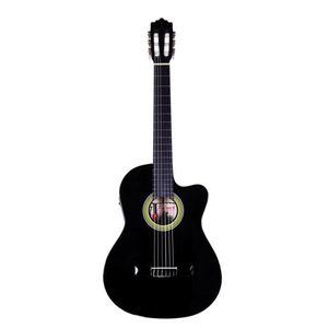 GUITARRA PALMER ELECTROCLASICA 39 PULG COLOR NEGRA/CON ESTUCHE TANIA-CEQ-BK