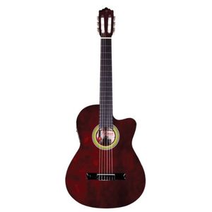 GUITARRA PALMER ELECTROCLASICA 39 PULG COLOR VINO CON ESTUCHETANIA-CEQ-WR