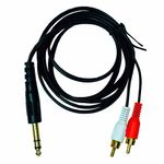 CABLE-6.35MM-PLUG-A-2RCA-PLUG-6FT--AV210