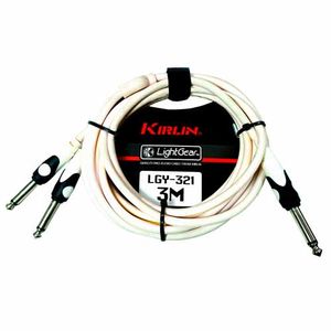 CABLE KIRLIN, 1/4 pulg MONO - 2X 1/4 pulg MONO 3M BLANCO  LGY321-3MWH