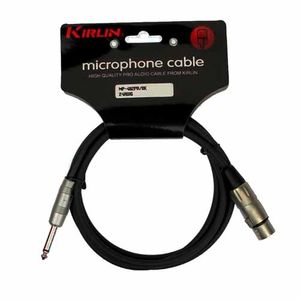 CABLE KIRLIN P/MICROFONO O LINEA 24AWG, XLR F - 1/4 pulg MONO PLUG 10M NEGRO  MP482PR-10MBK