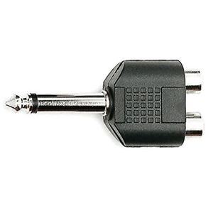 "ADAPTADOR KIRLIN DE 1/4"" MACHO A DOBLE RCA HEMBRA "