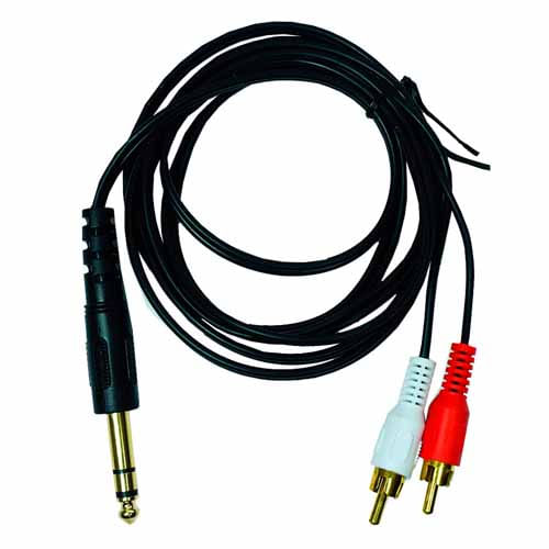 CABLE-6.35MM-PLUG-A-2RCA-PLUG-6FT--AV210