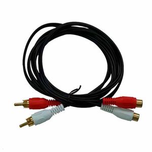 CABLE 2 PLUG RCA A 2 JACK RCA 6FT (1.83 MT.) NEGRO  AV-107