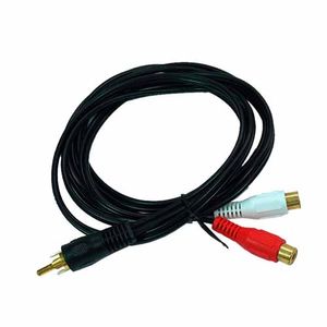 CABLE 1 PLUG RCA A 2 JACK RCA 6FT (1.83 MT.) NEGRO  AV-104