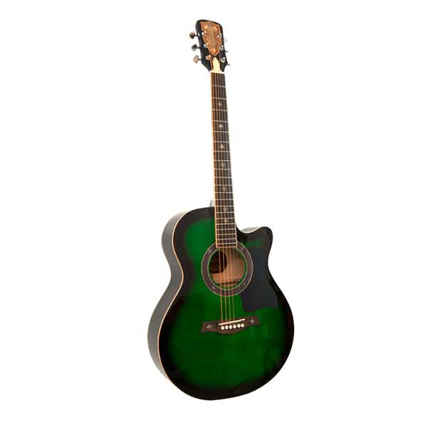 GUITARRA-CLASICA-CRUSADER40-pulg-SMALL-JUMBO-CUTAWAY-GREEN--CF-6000CL-GRS