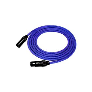 CABLE KIRLIN P/MICROFONO FORRO DE TELA XLR M - XLR F 6M AZUL REAL  MWB220BEG-6MRO