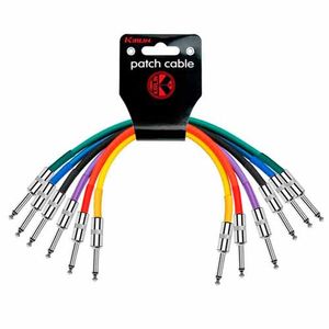 CABLE KIRLIN DE LINEA JGO X 6 VARIOS COLORES  1/4 pulg -1/4 1M  IPV6241-1M