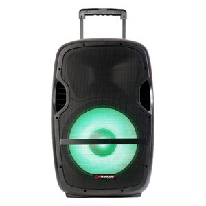 Caja Activa ITL-TRO15, 15”, Pantalla Led, MP3, BT, FM, USB/SD, Recargable y portatitil, mic y stand