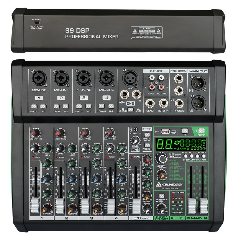 CONSOLA-ITALY-AUDIO-DIGITAL-8-CANALES--ITL-KGUM08-99-efectos-digitales--Hall-Room-Reverb-etc.-
