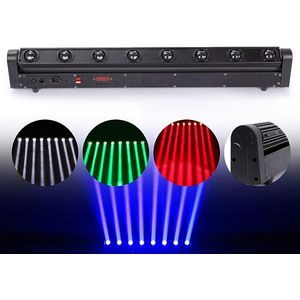 BARRA LED CON MOVIENTO  8x10w RGBW 4IN1 A-6408