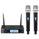MICROFONO-ITALY-AUDIO-ITL-710-UHF-PLL-DUAL-CH-UN-RECIBIDOR-Y-2-MICROFONOS-DE-MANO