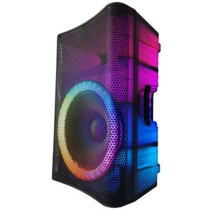 CAJA ACTIVA VERSION PREMIUN 15", RECARGAB TRANSLUCIDA MIC Y STAND, MANIJA Y RUEDA ITL-1505 TINY POWE