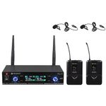 MICROFONO-ITALY-AUDIO-ITL-71-UHF-PLL-DUAL-CH-UN-RECIBIDOR-Y-2-MICROFONOS-DE-SOLAPA