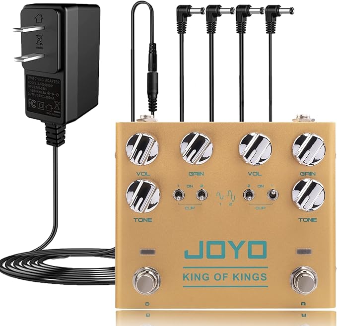 DUAL-CRUNCH-PURE-PEDAL-DE-SOBREMARCHA-ANALOGICO-Y-ADAPT-DE-FUENTE-DE-ALIMENTACION-DC-9V-R-20-KING-OF