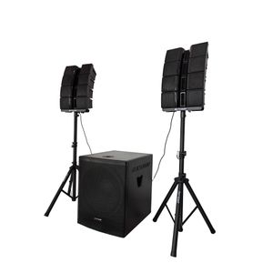 SISTEMA LINE ARRAY ITL-LS1808, SUBAJO 18 + 8 PARLANTES TWIN 4" SATELITE