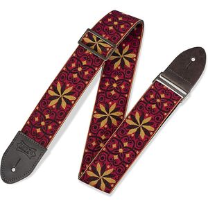 CORREA LEVYS SERIE VINTAGE HOOTENANNY, DE TELA TEJIDA , COLOR ROJO,  PARA GUITARRA, M8HTV-21