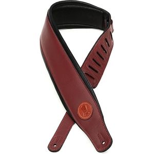 CORREA LEVYS SERIES SIGNATURE LEGACY , DE CUERO, ACOLCHADO , COLOR VINO P. GUITARRA MSS2-BRG