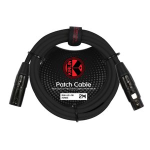 CABLE KIRLIN, 26AWG CS-6", 3 PIN DMX CABLE, 2M NEGRO DMX631-2M-BK