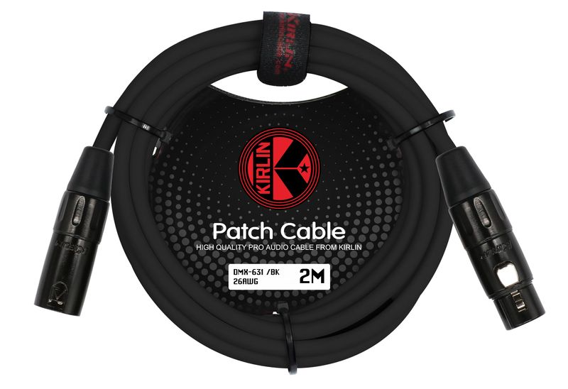 CABLE-KIRLIN-26AWG-CS-6--3-PIN-DMX-CABLE-2M-NEGRO-DMX631-2M-BK