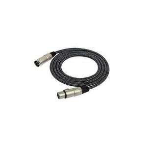 CABLE KIRLIN P/MICROFONO FORRO DE TELA XLR M - XLR F 6M GRIS CARBON  MWB220BG-6MCA
