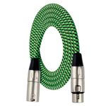 CABLE-KIRLIN-P-MICROFONO-FORRO-DE-TELA-XLR-M---XLR-F-10M-VERDE--MW480-10MGR