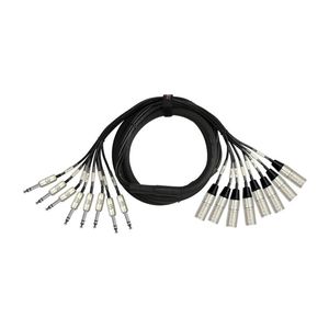 CABLE/ MEDUSA KIRLIN  8 CHANNEL, 1/4 pulg STEREO PLUG - XLR MALE  MT811PR-20MBK