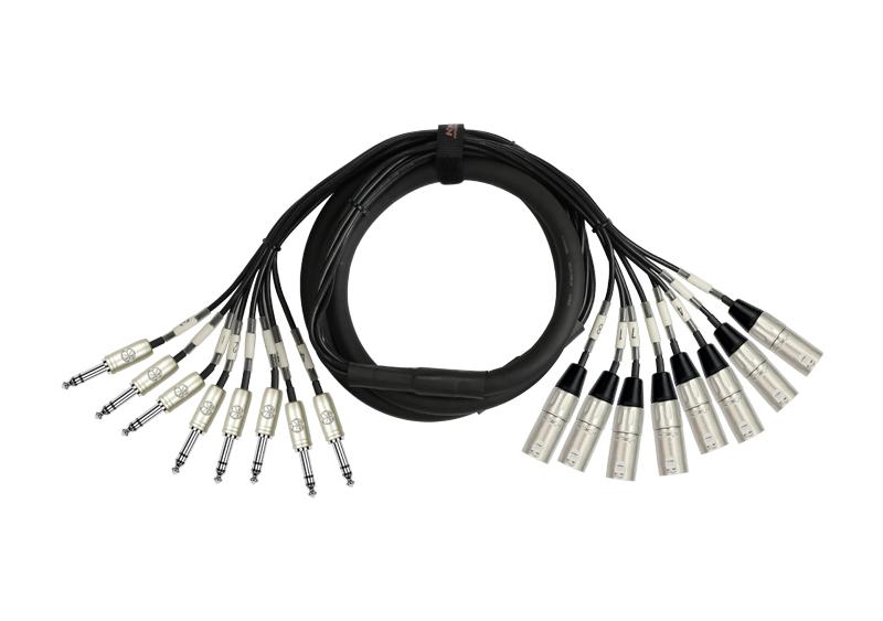 CABLE--MEDUSA-KIRLIN--8-CHANNEL-1-4-pulg-STEREO-PLUG---XLR-MALE--MT811PR-20MBK